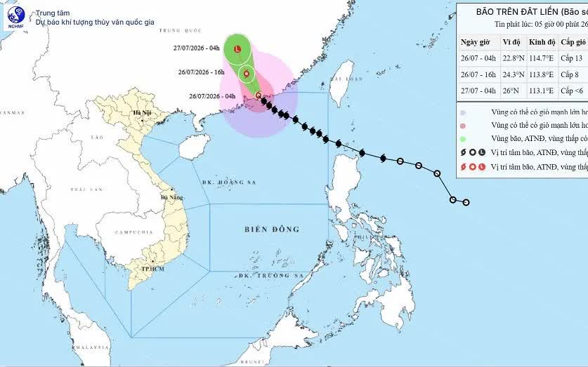 Bão số 2 suy yếu, không ảnh hưởng trực tiếp đất liền Việt Nam - Ảnh 1.