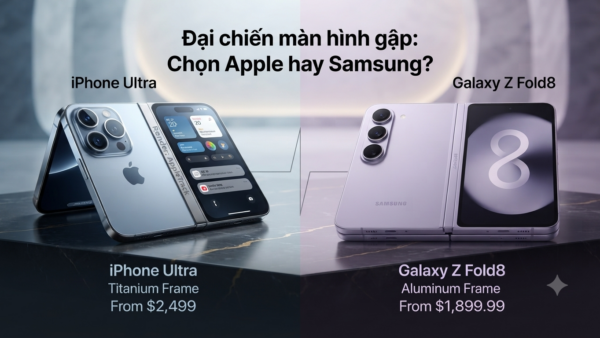 iPhone Ultra đối đầu cùng Galaxy Z Fold8: Màn đọ cấu hình cân não, bạn chọn đẳng cấp Titanium hay giá mềm hơn?